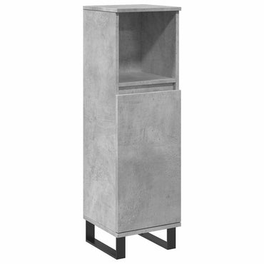 vidaXL Badschrank Betongrau 30x30x100 cm Holzwerkstoff