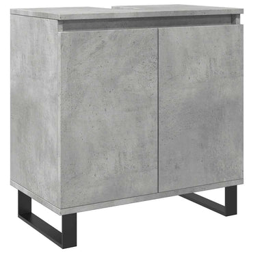 vidaXL Meuble de salle de bain gris béton 58 x 33 x 60 cm en bois d'ingénierie
