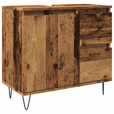 vidaXL Meuble sous-vasque aspect bois de récupération 65x33x60 cm Bois d'ingénierie