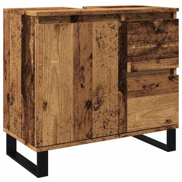 vidaXL Meuble sous-vasque aspect bois de récupération 65x33x60 cm Bois d'ingénierie