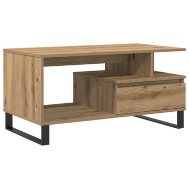 vidaXL Table basse chêne artisan 90x49x45 cm bois d'ingénierie