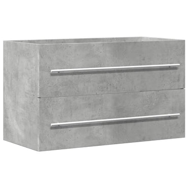 vidaXL Waschbeckenunterschrank Beton Grau 80x38,5x48 cm