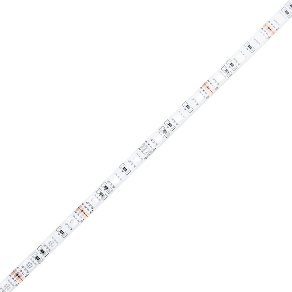 Couchtisch mit LED-Leuchten Artisan-Eiche 50x50x40 cm