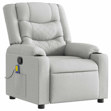 vidaXL Massagesessel Wolkengrau Stoff