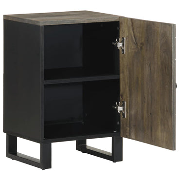 vidaXL Meuble de salle de bain noir 38x33x58 cm Bois de manguier massif