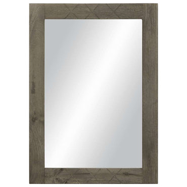 vidaXL Badspiegel Grau 50x3x70 cm Massivholz Mango