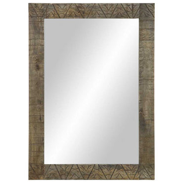 vidaXL Badspiegel Grau 50x2,5x70 cm Massivholz Mango