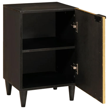 vidaXL Meuble de salle de bain avec étagère Noir et doré 38 x 33 x 58 cm