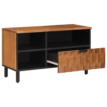 vidaXL TV-Schränk mit Regal Akazienbraune Oberfläche 80 x 33 x 46 cm