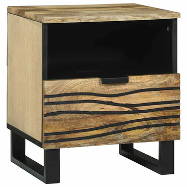 vidaXL Nachttisch 2 pcs Braun 40 x 33 x 46 cm Massivholz Akazie