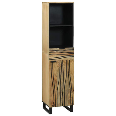 vidaXL Waschbeckenschrank mit Tür Braun 38 x 33 x 160 cm Holzwerkstoff