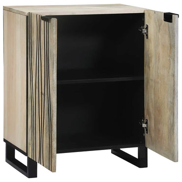 vidaXL Sideboard Weiß 60 x 33,5 x 75 cm Massivholz Mango