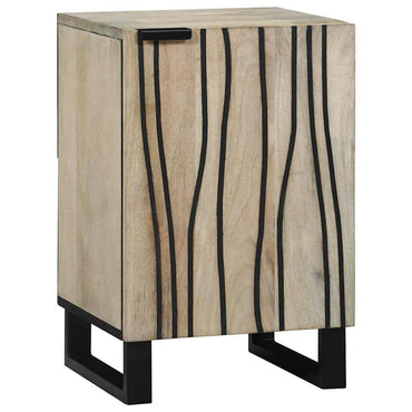 vidaXL Waschbeckenschrank mit Tür Weiß 38 x 33,5 x 58 cm Holzwerkstoff