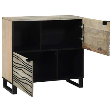 vidaXL Buffet blanc 80 x 33 x 75 cm en bois de manguier massif