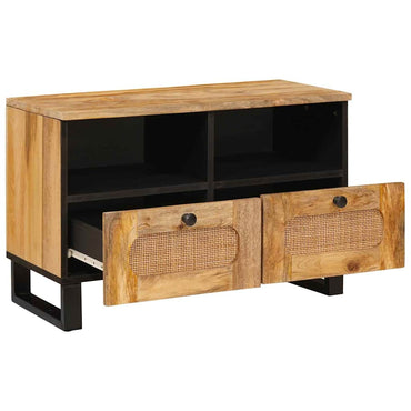 vidaXL TV-Schränk mit Regal Braun 70 x 33 x 46 cm Massivholz Mango