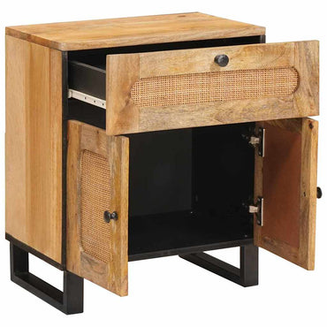 vidaXL Nachttisch Natur 50 x 33 x 60 cm Massivholz Mango