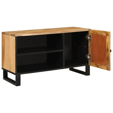 vidaXL TV-Schränk mit Speicher Braun 80 x 33 x 46 cm Massivholz Mango