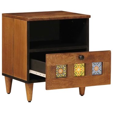 vidaXL Nachttisch Braun 40 x 33 x 46 cm Massivholz Mango