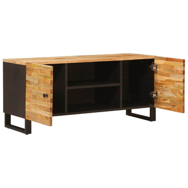 vidaXL TV-Schränk mit Speicher Braun 105 x 33 x 46 cm Massivholz Mango