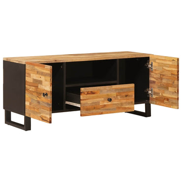 vidaXL TV-Schränk mit Regal Braun 105 x 33 x 46 cm Massivholz Mango