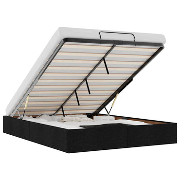 vidaXL Lit coffre sans matelas Noir 140x200 cm Tissu