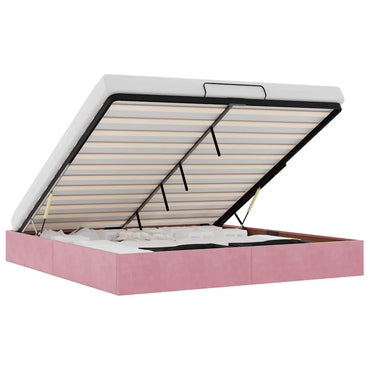 vidaXL Ottoman-Bett ohne Matratze Rosa 180x200 cm Samt