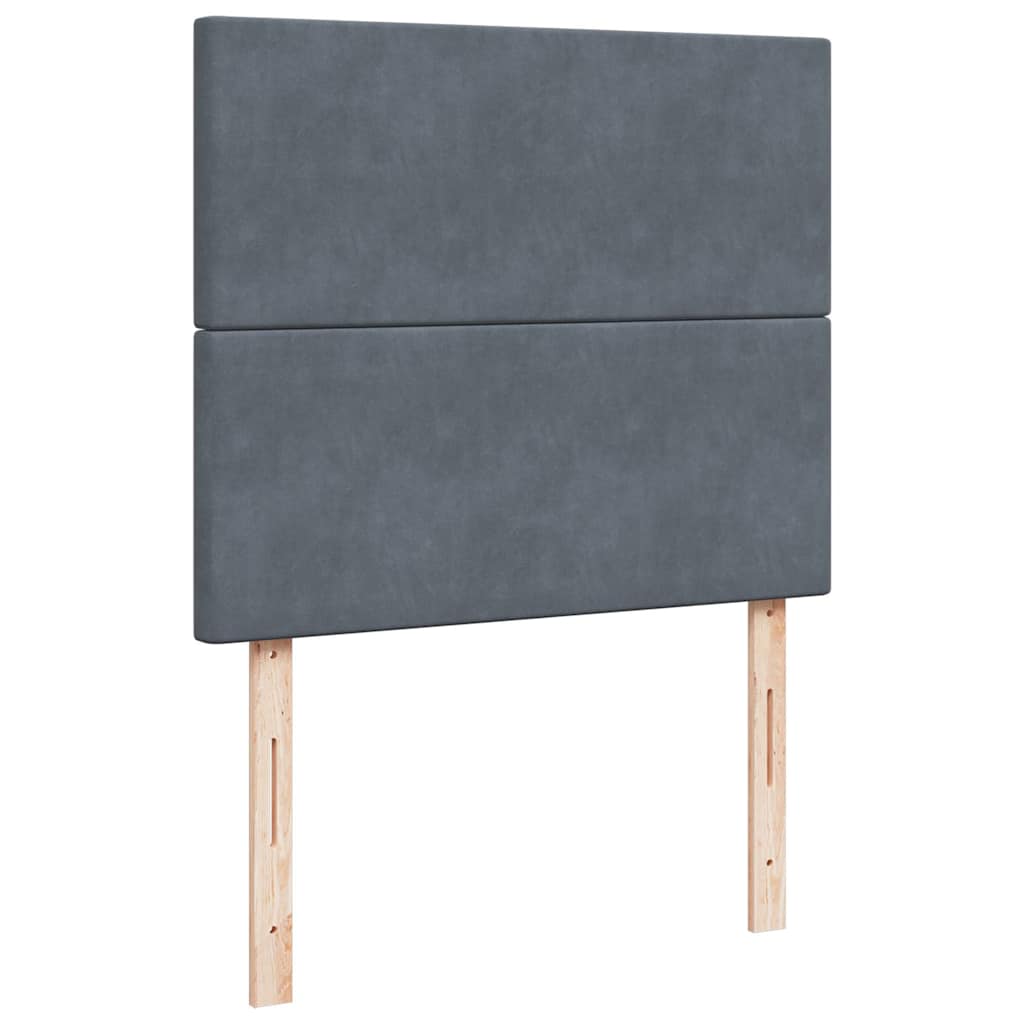 vidaXL Ottoman-Bett mit Matratzen Dunkelgrau 120x190 cm Samt