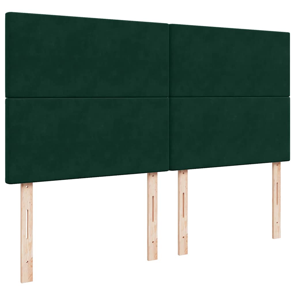 vidaXL Ottoman-Bett mit Matratzen Dunkelgrün 180x200 cm Samt