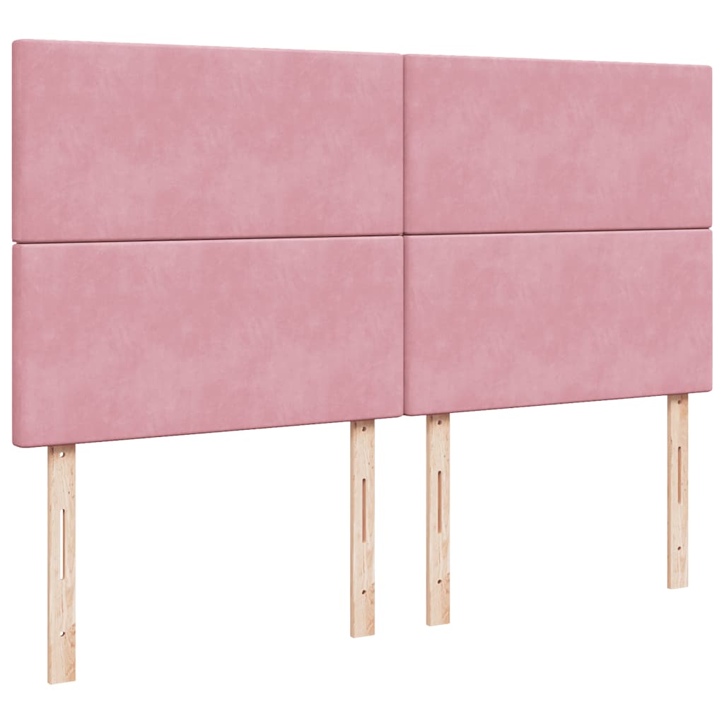 vidaXL Ottoman-Bett mit Matratzen Rosa 180x200 cm Samt