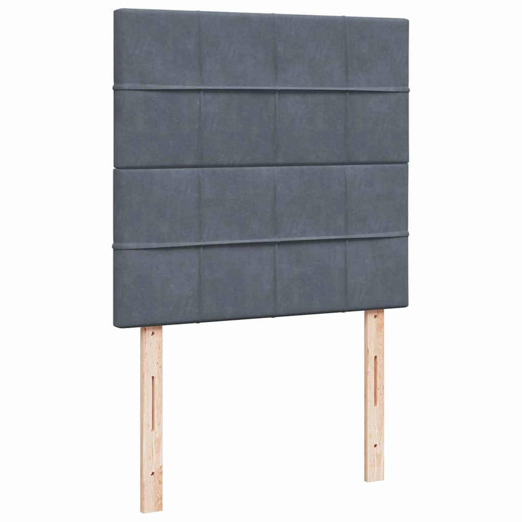 vidaXL Ottoman-Bett mit Matratzen Dunkelgrau 100x200 cm Samt