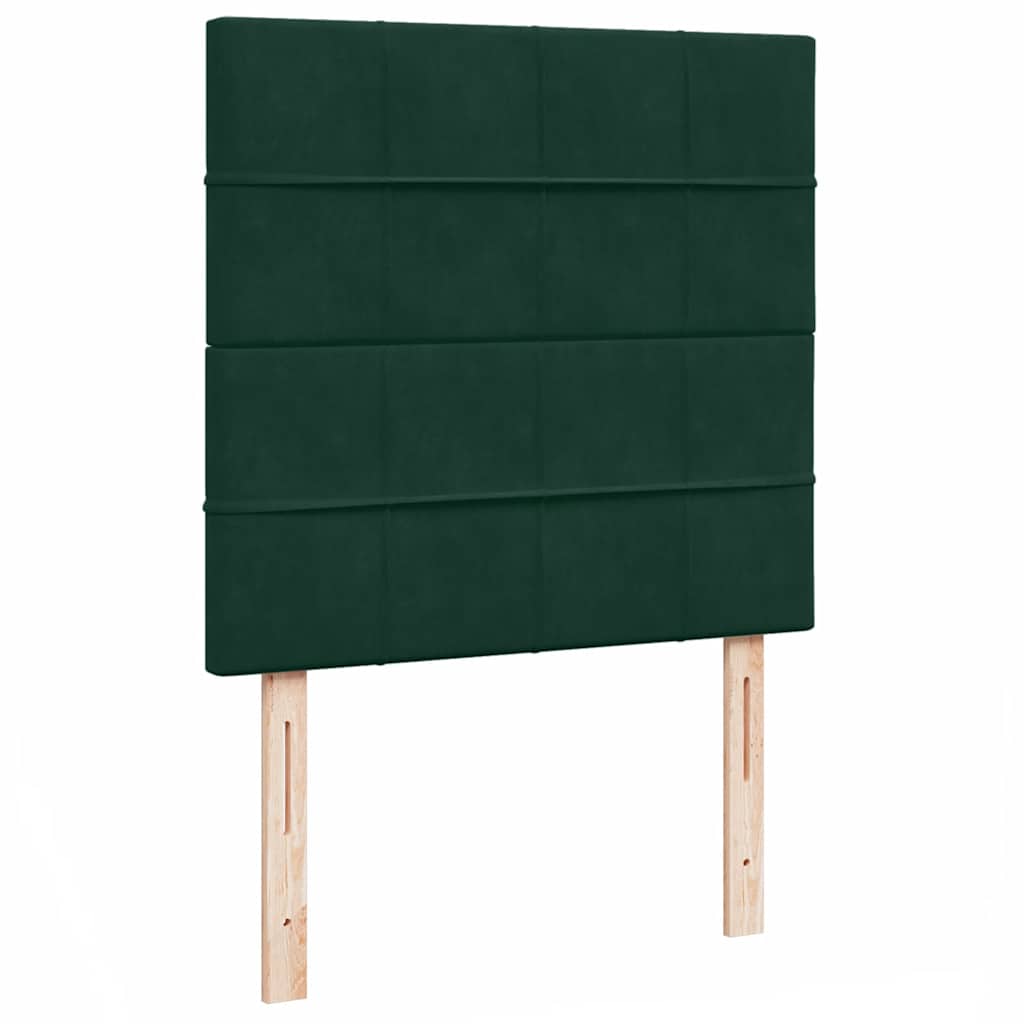 vidaXL Lit ottomane avec matelas Vert foncé 100x200 cm Velours