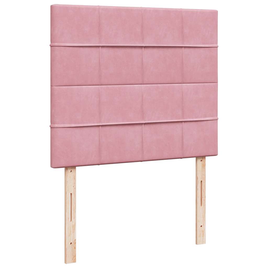 vidaXL Ottoman-Bett mit Matratzen Rosa 120x190 cm Samt