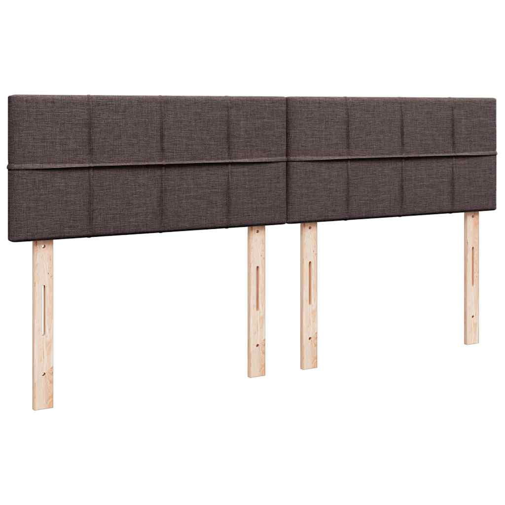 vidaXL Ottoman-Bett mit Matratzen Dunkelbraun 180x200 cm Stoff