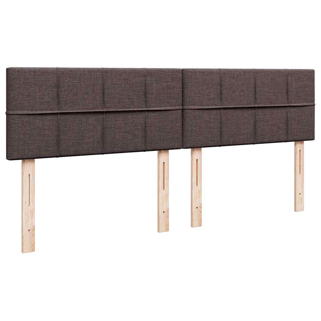 vidaXL Ottoman-Bett mit Matratzen Dunkelbraun 200x200 cm Stoff