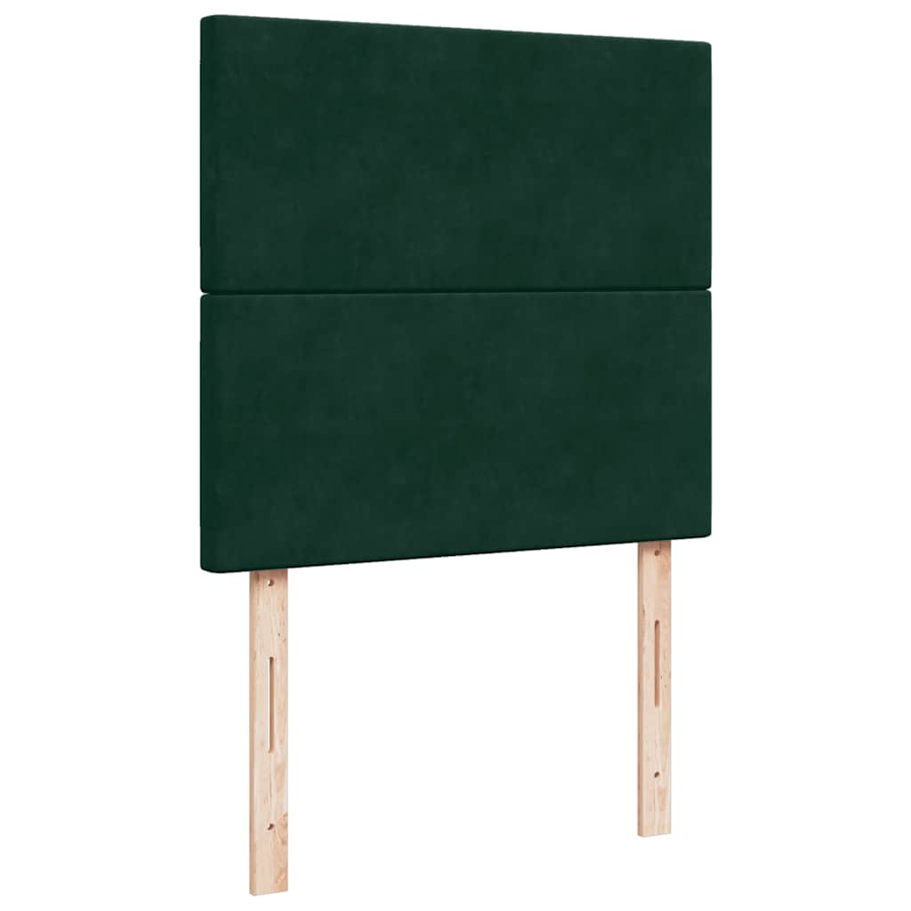 vidaXL Lit-coffre avec matelas Vert foncé 200x200 cm Velours
