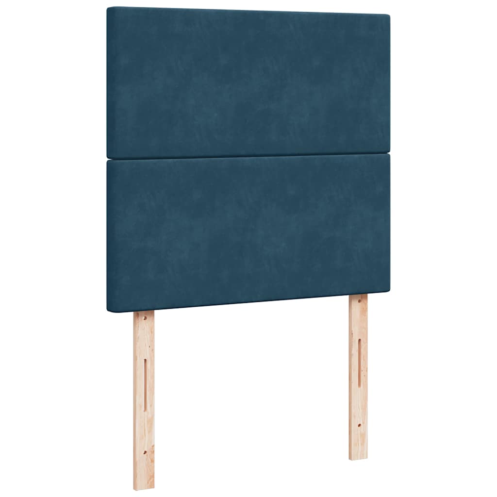 vidaXL Ottoman-Bett mit Matratzen Dunkelblau 200x200 cm Samt