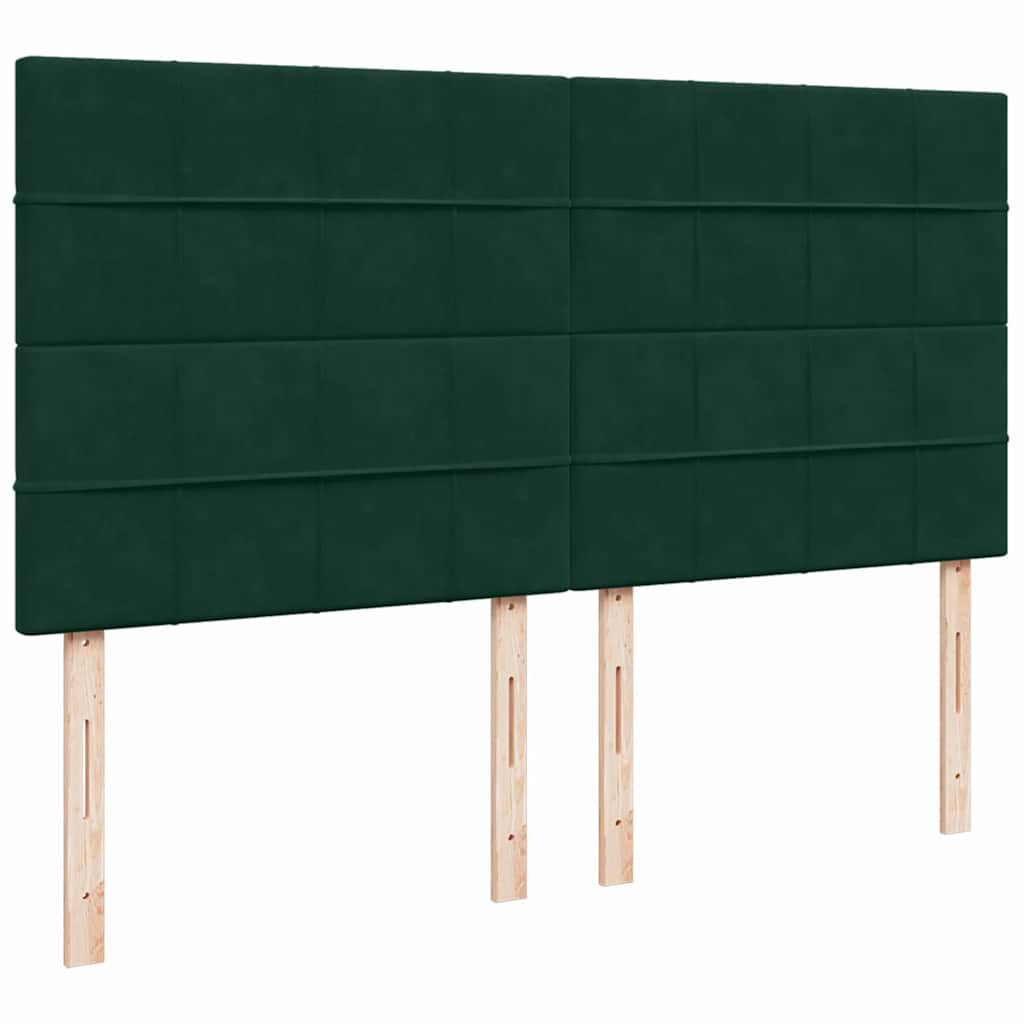 vidaXL Lit de repos avec matelas Vert foncé 180x200 cm Velours