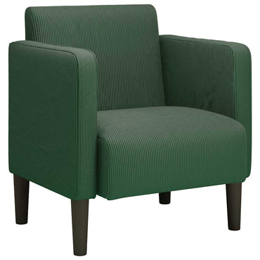 vidaXL Sessel mit Armlehnen Dunkelgrün 54 cm Cordstoff