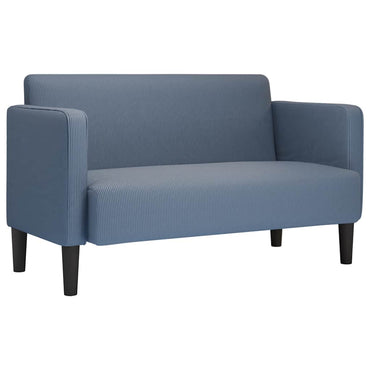 vidaXL Canapé deux places bleu 109 cm velours côtelé