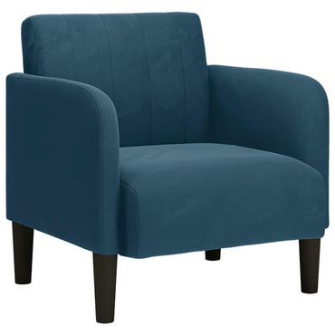 vidaXL Sessel mit Armlehnen Blau 54 cm Samt