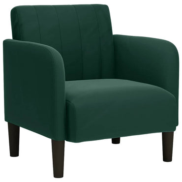 vidaXL Sessel mit Armlehnen Dunkelgrün 54 cm Samt