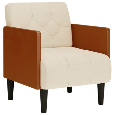 vidaXL Sessel mit Armlehnen 55 cm Leinen