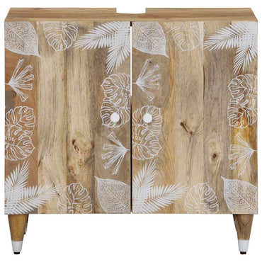 vidaXL Waschbeckenunterschrank 62x33x58 cm Massivholz Mango