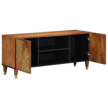 vidaXL TV-Schränk mit Tür Honigbraun 105 x 33 x 46 cm Massivholz Mango