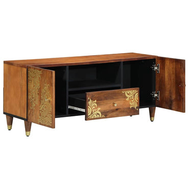 vidaXL TV-Schränk mit Tür Honigbraun 105 x 33 x 46 cm Massivholz Mango