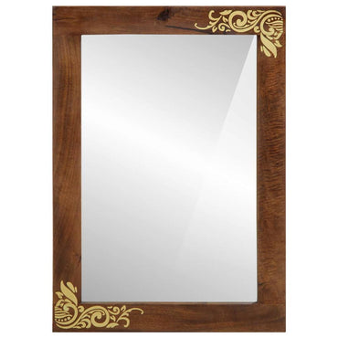 vidaXL Badezimmer Spiegel mit Spiegel Honigbraun 70 x 50 x 2,5 cm