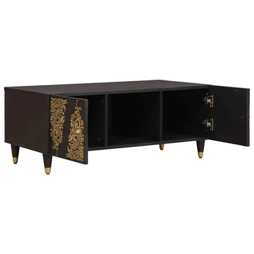 vidaXL Couchtisch Schwarz 100 x 54 x 40 cm Massivholz Mango
