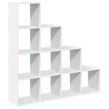 vidaXL Raumteiler-Bücherregal 4 Stufen Weiß 131,5x29x131,5 cm