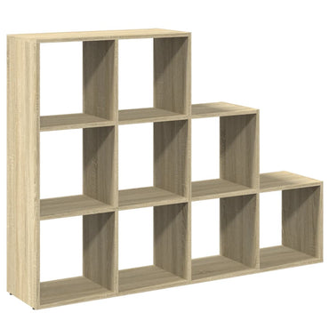 vidaXL Raumteiler-Bücherregal 3 Stufen Sonoma-Eiche 137,5x29x103,5 cm