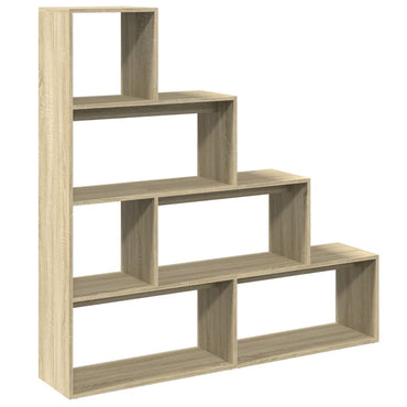 vidaXL Bibliothèque de séparation à 4 niveaux chêne Sonoma 143,5x29x143,5 cm